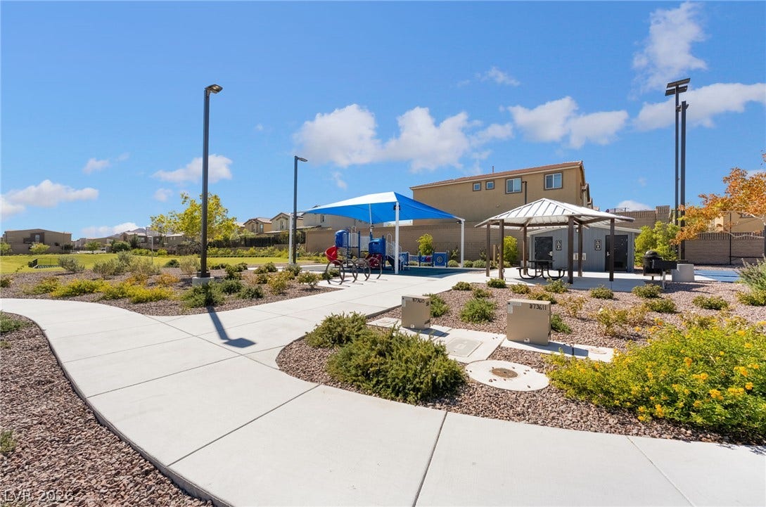 10958 Cheshire Woods Avenue, Las Vegas, NV 89166 Paved walkways lead through beautifully landscaped common areas and a neighborhood playground.