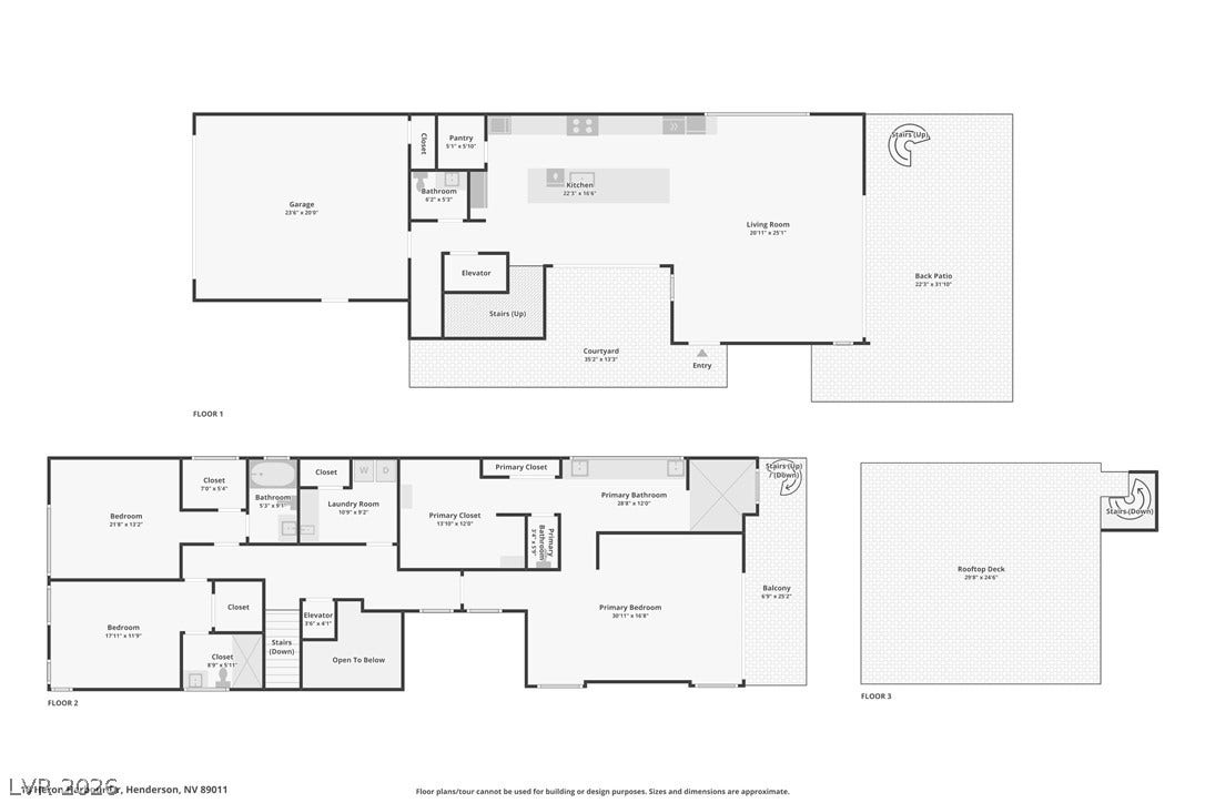 18 Heron Harbour Drive, Henderson, NV 89011 An intuitive multi-level architectural layout details the placement of living spaces across three floors.