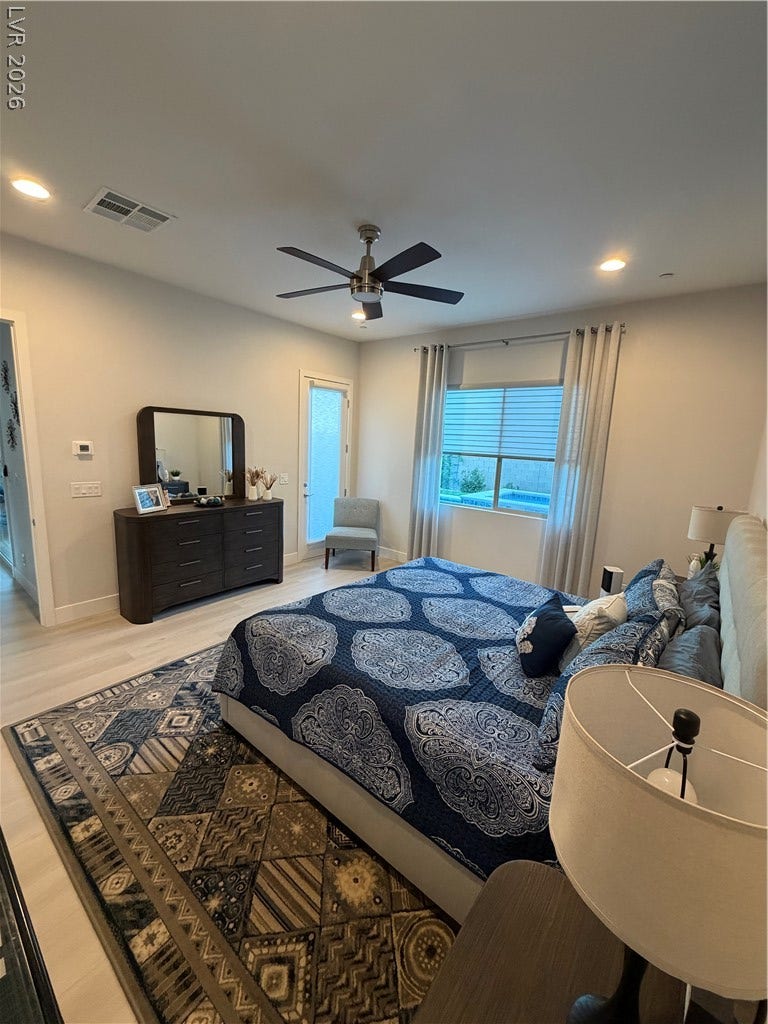 11725 Hatchling Avenue, Las Vegas, NV 89138 Master Bedroom features a door to your backyard and pool.