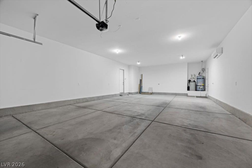 A spacious 4 car, a/c cooled, finished garage
