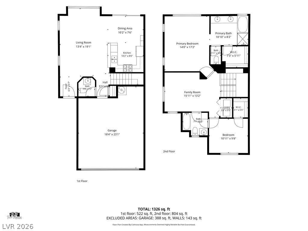 754 Solitude Point Avenue, Henderson, NV 89012 Detailed floor plan illustrating the two-level layout of this modern residential home.