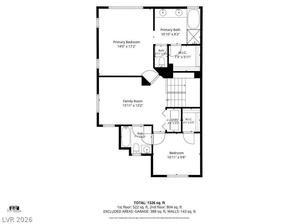 754 Solitude Point Avenue, Henderson, NV 89012 A detailed layout displays the second-floor configuration, showing bedrooms, bathrooms, and living spaces.