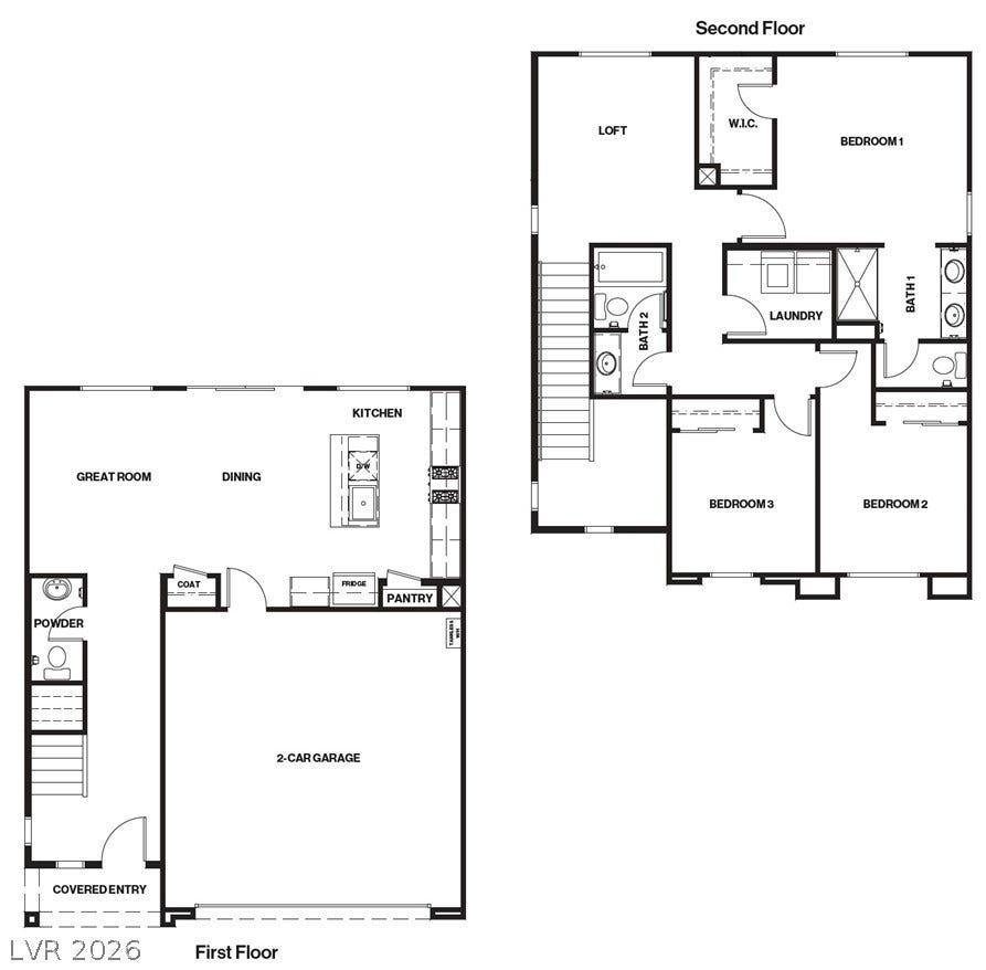 7339 TANYA FALLS Street, North Las Vegas, NV 89084 1550 Floorplan. Garage Swing & Floorplan Can Alternate Direction On Each Home-Site. Floor-plan is representational only; subject to change.