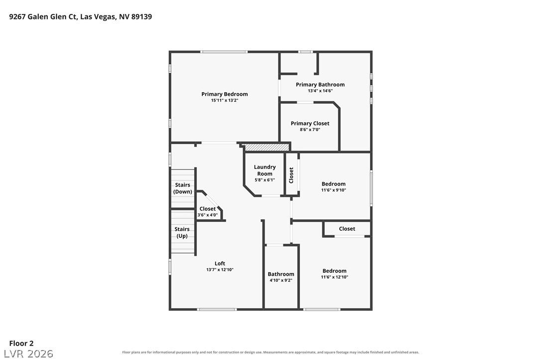 9267 Galen Glen Court, Las Vegas, NV 89139 An intuitive layout highlights the upper level of this spacious residential design.