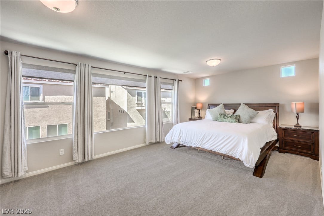 9267 Galen Glen Court, Las Vegas, NV 89139 The 4th Bedroom is generously sized with windows that invite abundant natural light into this quiet sanctuary.