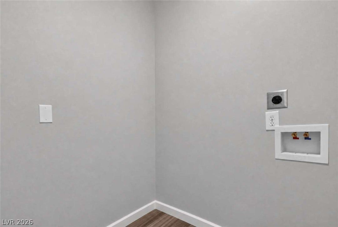 1669 N G Street, Las Vegas, NV 89106 Dedicated utility hookups and clean finishes wait ready for appliance installation.