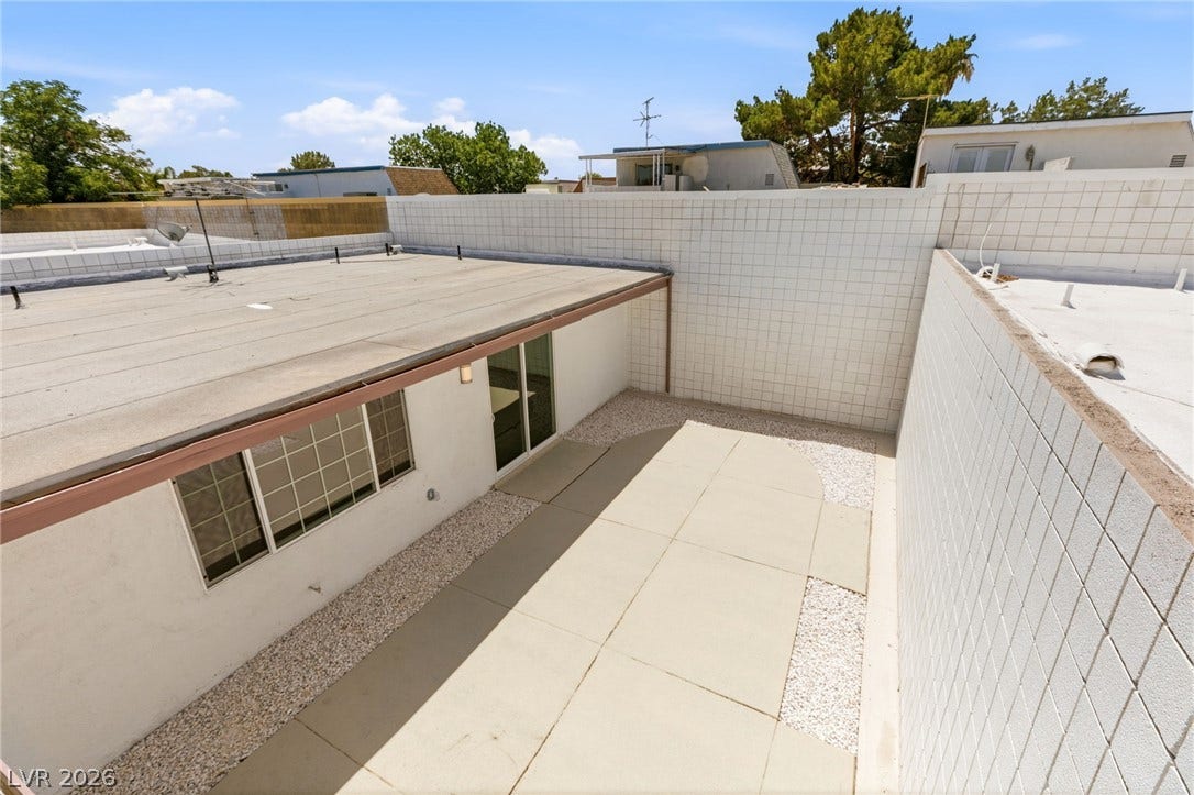 3471 One Nation Avenue, Las Vegas, NV 89121 A private outdoor patio space, ideal for relaxing under the clear skies.