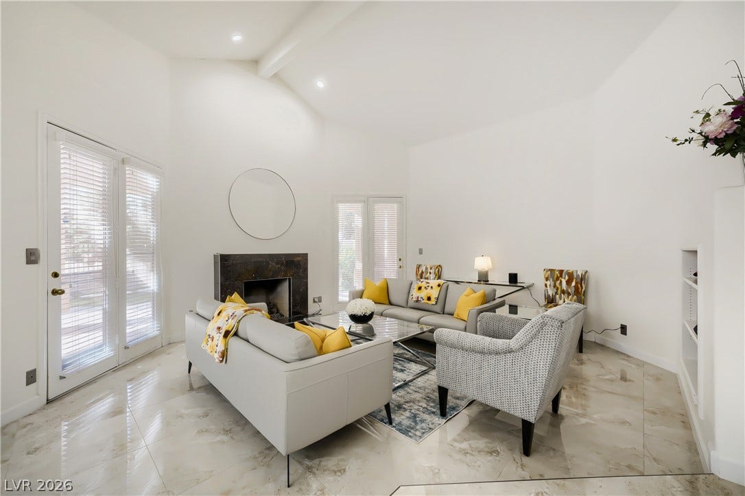 Living Room with Fireplace