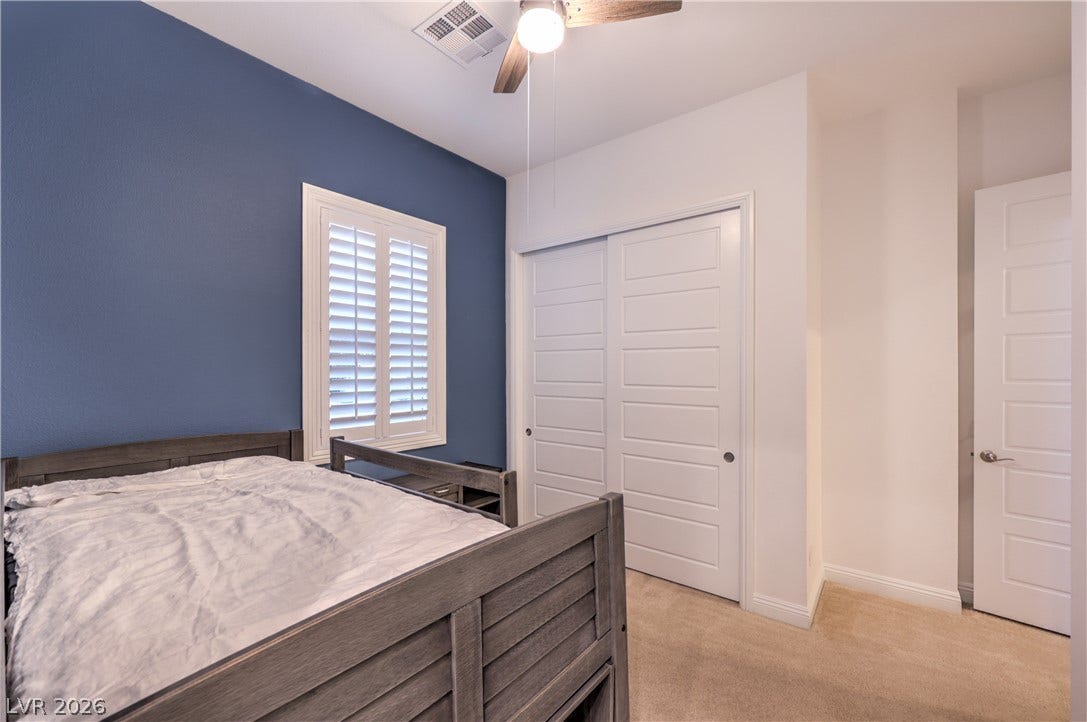 Two Generous Secondary Bedrooms with Ceiling Fans
