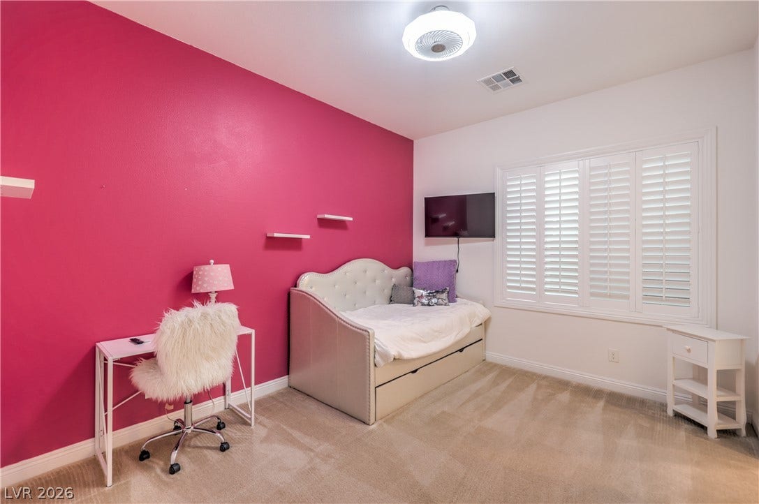Two Generous Secondary Bedrooms with Ceiling Fans