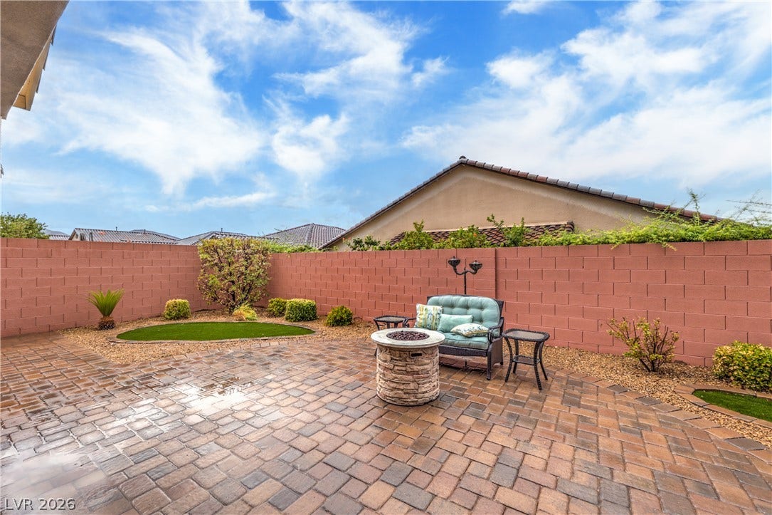 Private Backyard with Covered Patio, Gas BBQ Stub, and Synthetic Grass