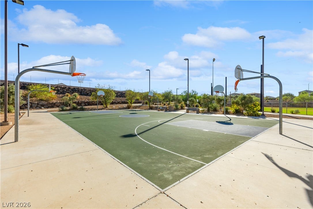 848 Purser Street, Henderson, NV 89011 An outdoor neighborhood basketball court sits ready for play under a bright blue sky.