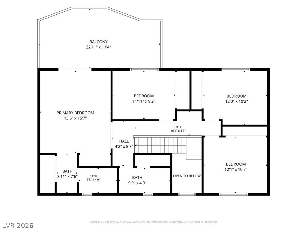 1707 Mapleton Lane, Las Vegas, NV 89119 Detailed schematic layout illustrates the upper level spatial flow and bedroom distribution.