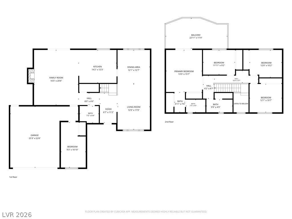 1707 Mapleton Lane, Las Vegas, NV 89119 An organized two-story layout features five bedrooms, multiple baths, and a spacious rear balcony.