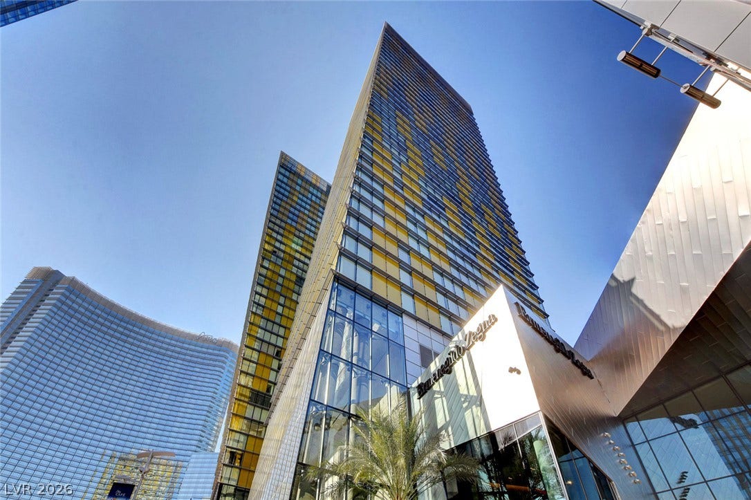 3722 Las Vegas Boulevard, #303, Las Vegas, NV 89158 Dramatic glass and steel facades rise toward the sky in this modern high-rise development.