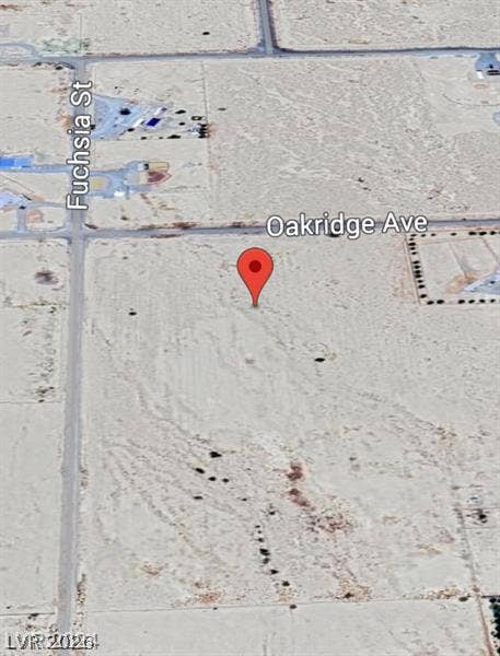 9800 S Oakridge Avenue, Pahrump, NV 89048 An aerial map highlights this expansive desert lot location.