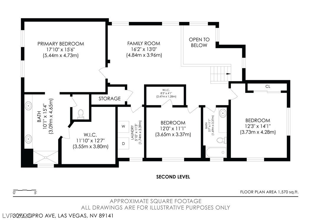 An illustrative layout reveals a highly functional second level featuring spacious bedrooms and convenient laundry access.