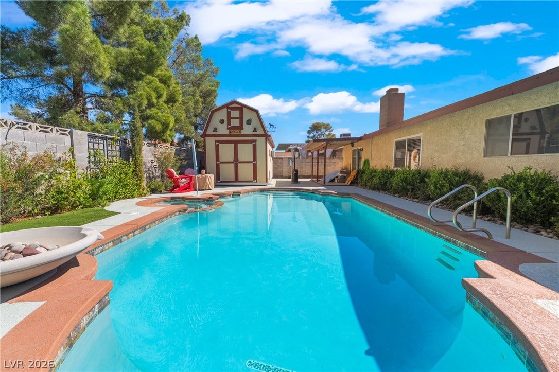 Pool plaster, decking and all pool equipment all new. The workshop in back yard, has AC and over a dozen electrical outlets. Finished inside with fireproof panels and sound board as the current owner used it as a music studio. The options are endless.