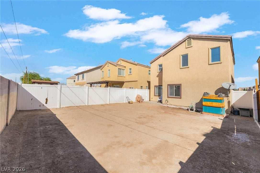 6275 Felicitas Avenue, Las Vegas, NV 89122 A spacious, fully fenced yard awaits your custom landscaping designs and outdoor living plans.