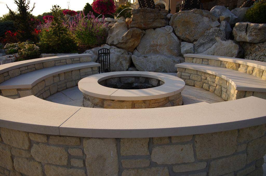 459 Surrey Hill Lane firepit close up