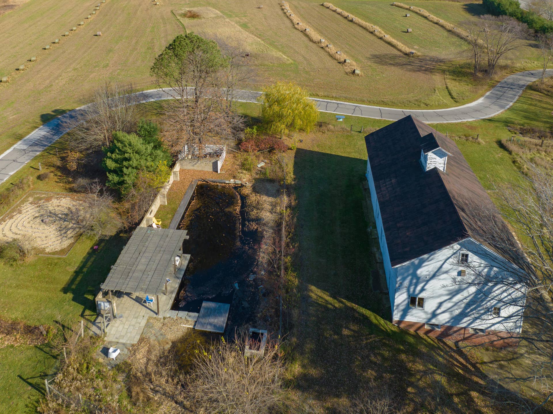44 Tryon Farm Lane, Michigan City, IN 46360 Drone Pool and Barn