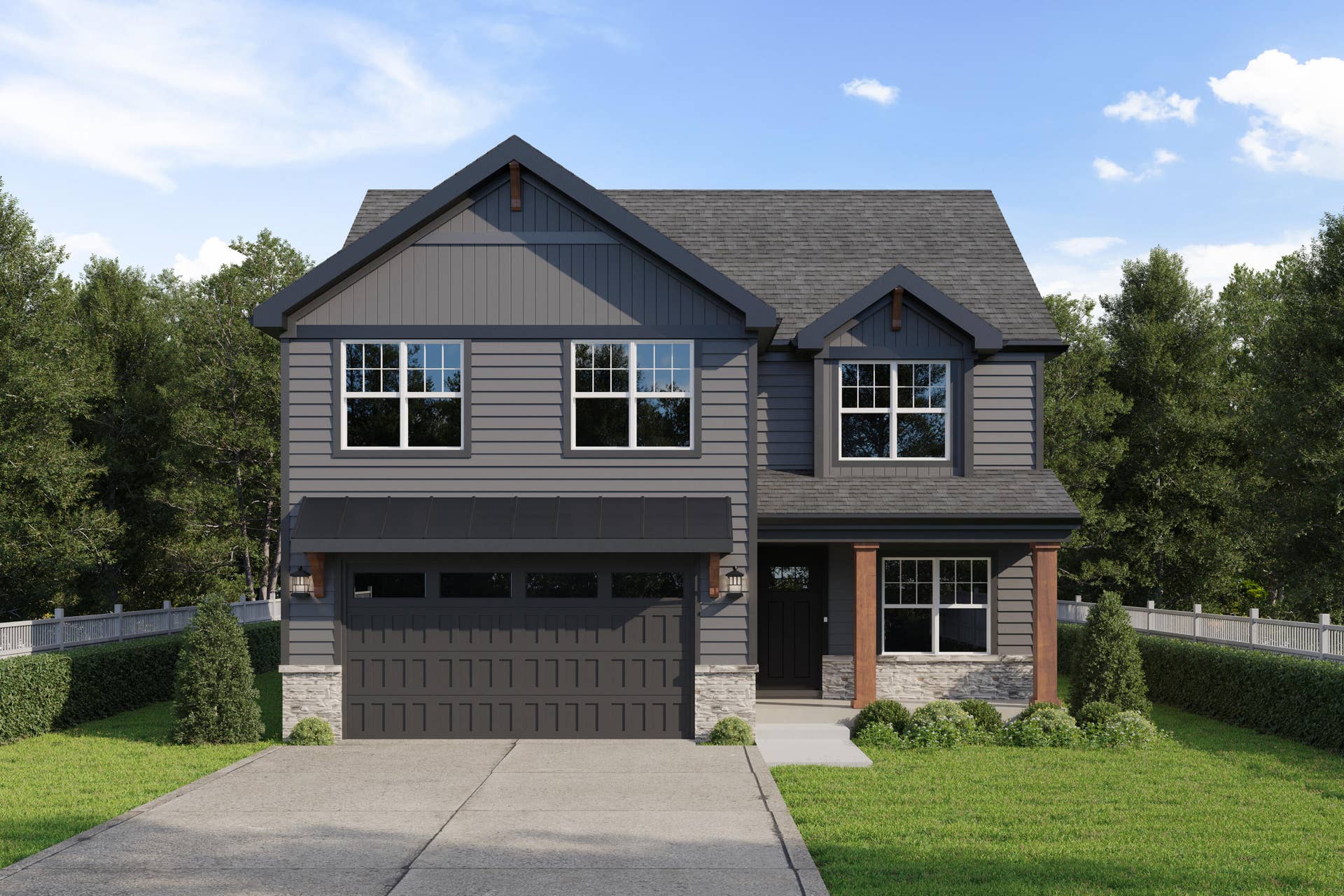 Carmela front elevation 2car