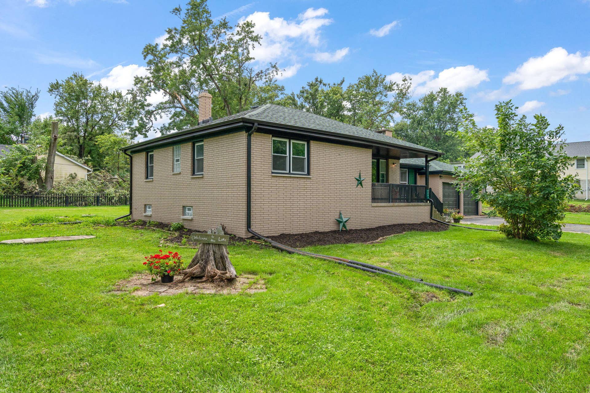 SIde View of Home and Yard