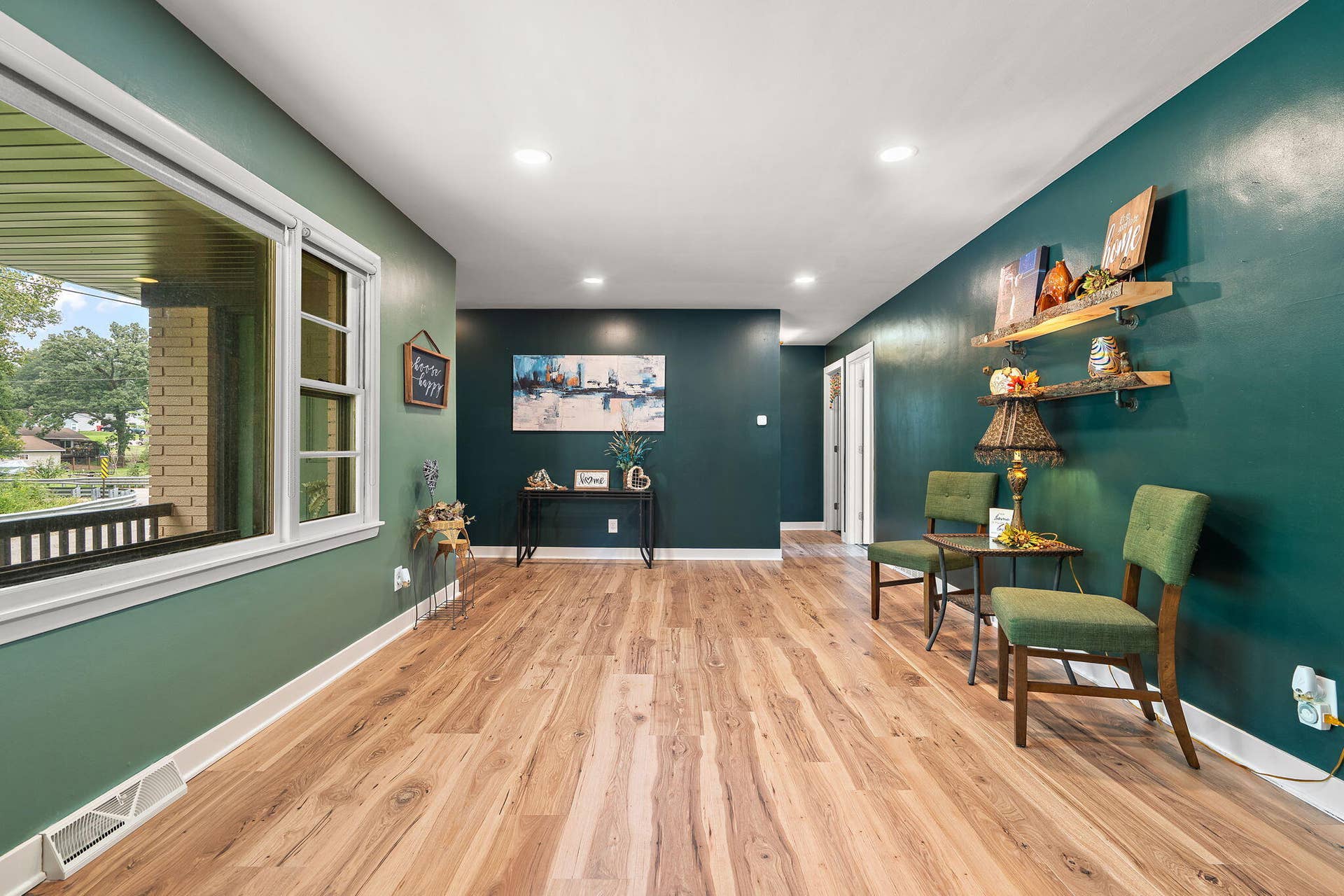 Dining area with large window
