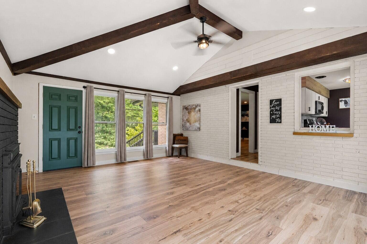Family Room with opening to kichen