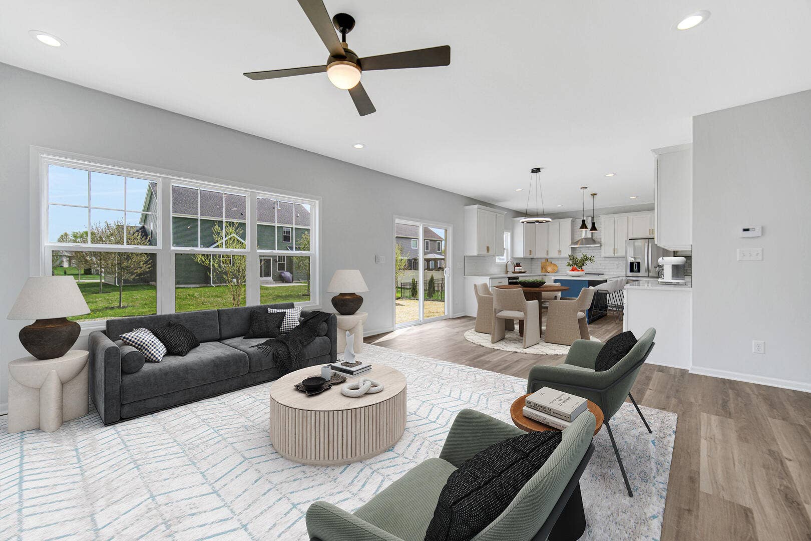 Living, dining, kitchen 2