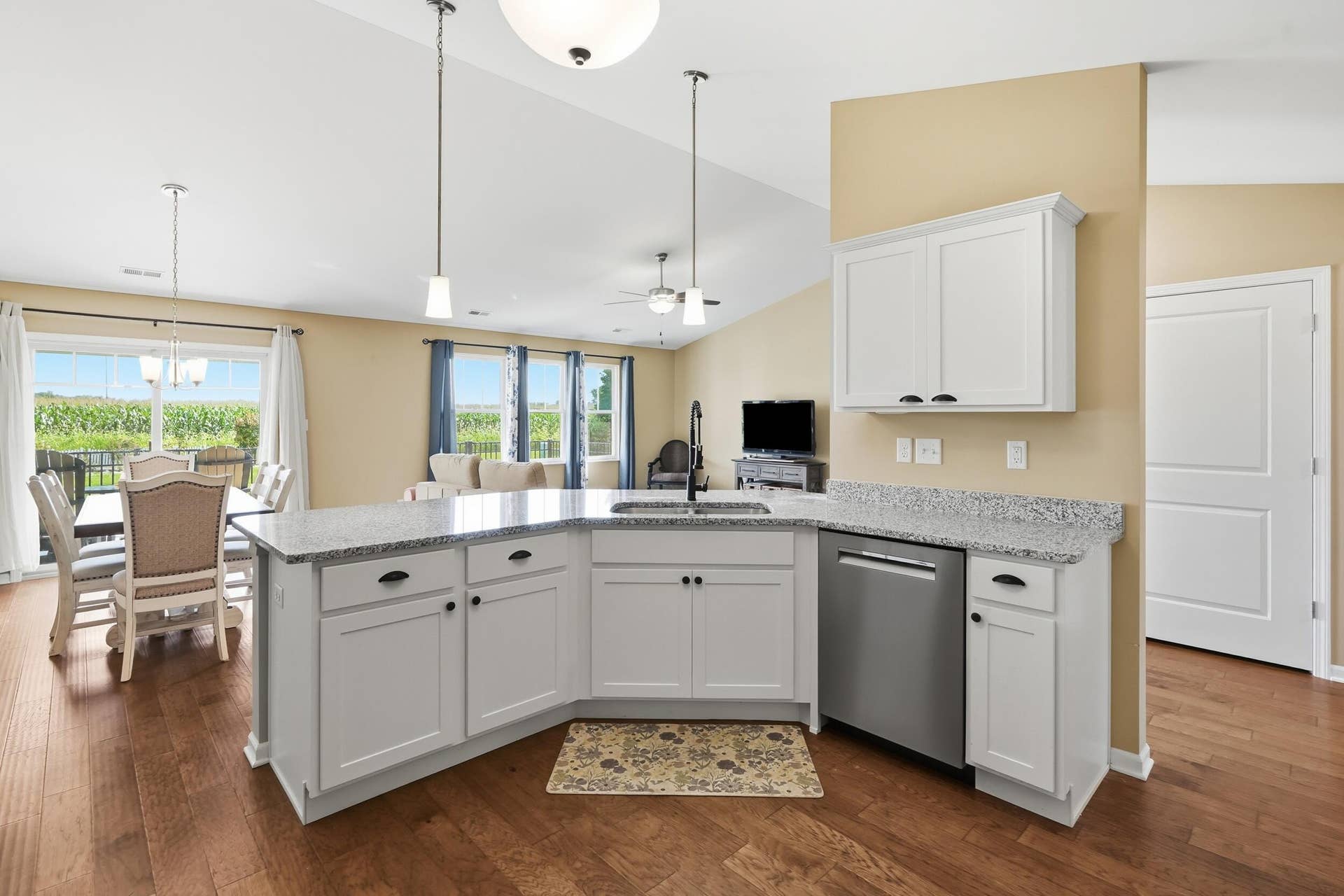 Open Concept Living Dining Kitchen