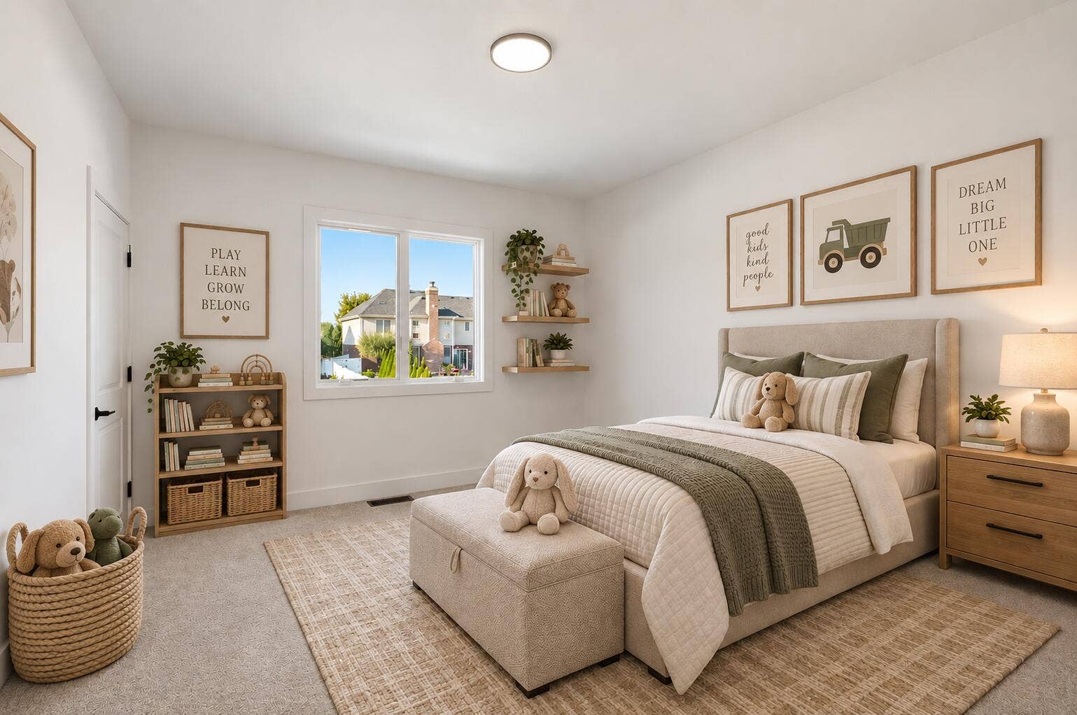 Staged childrens room