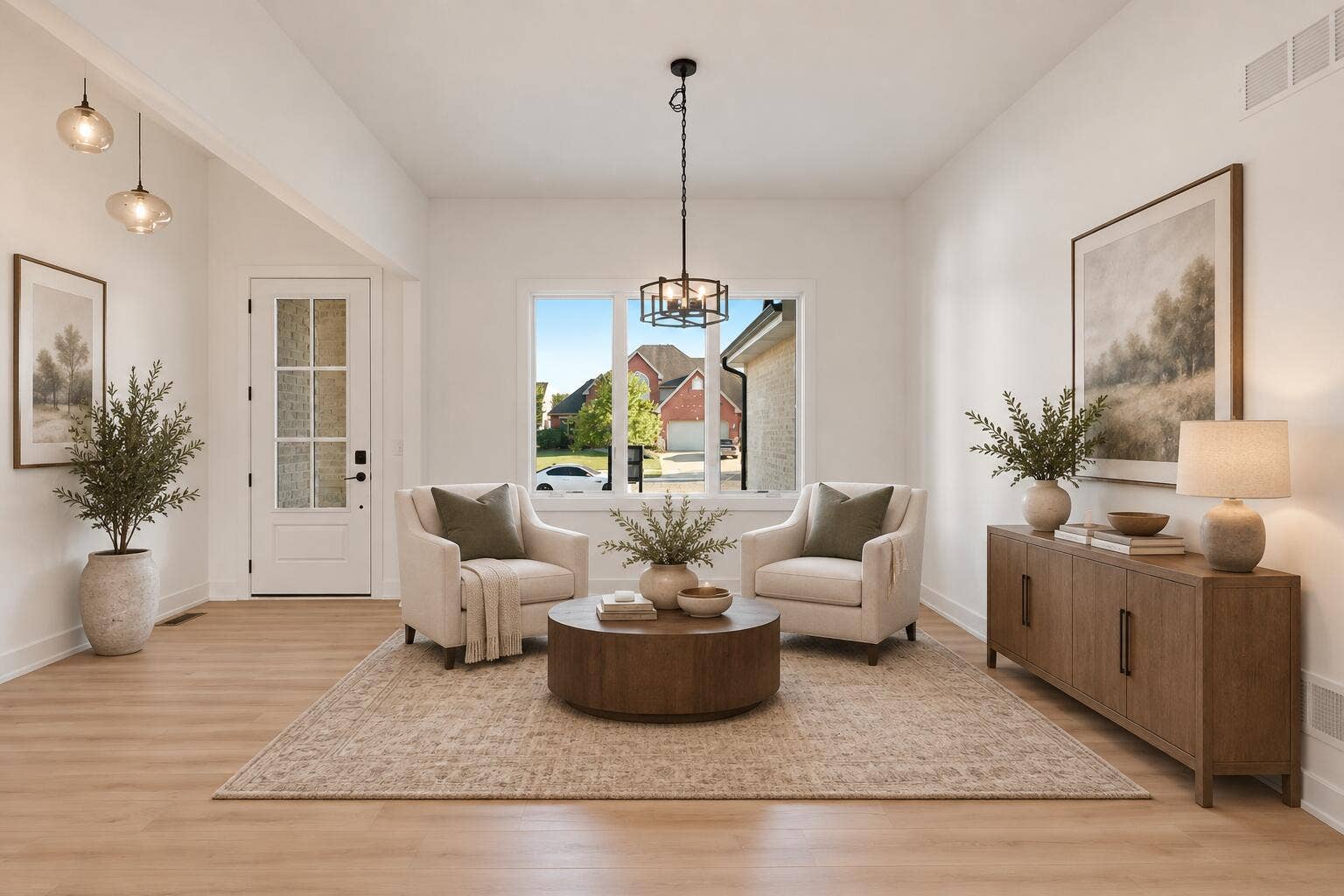 Staged sitting area