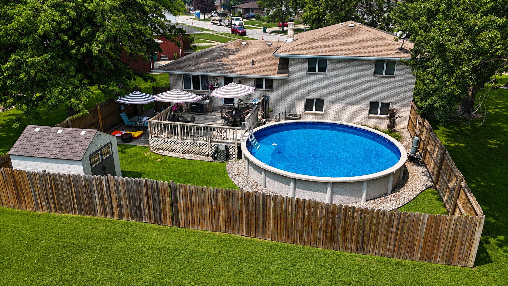 526 Cedar Court, Munster, IN 46321 aerial of back yard