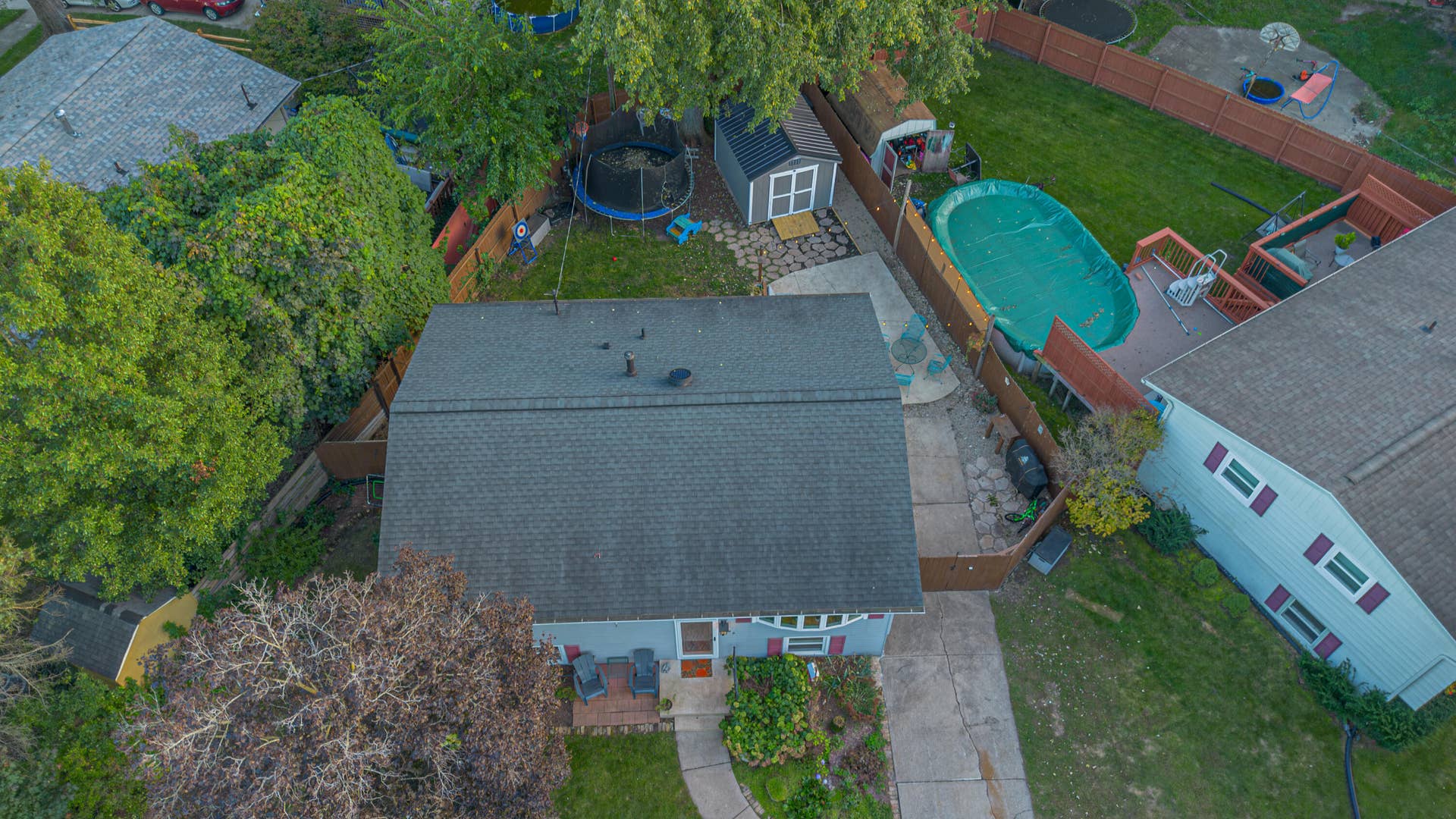 3542 Hampden Road, Michigan City, IN 46360 Aerial Roof