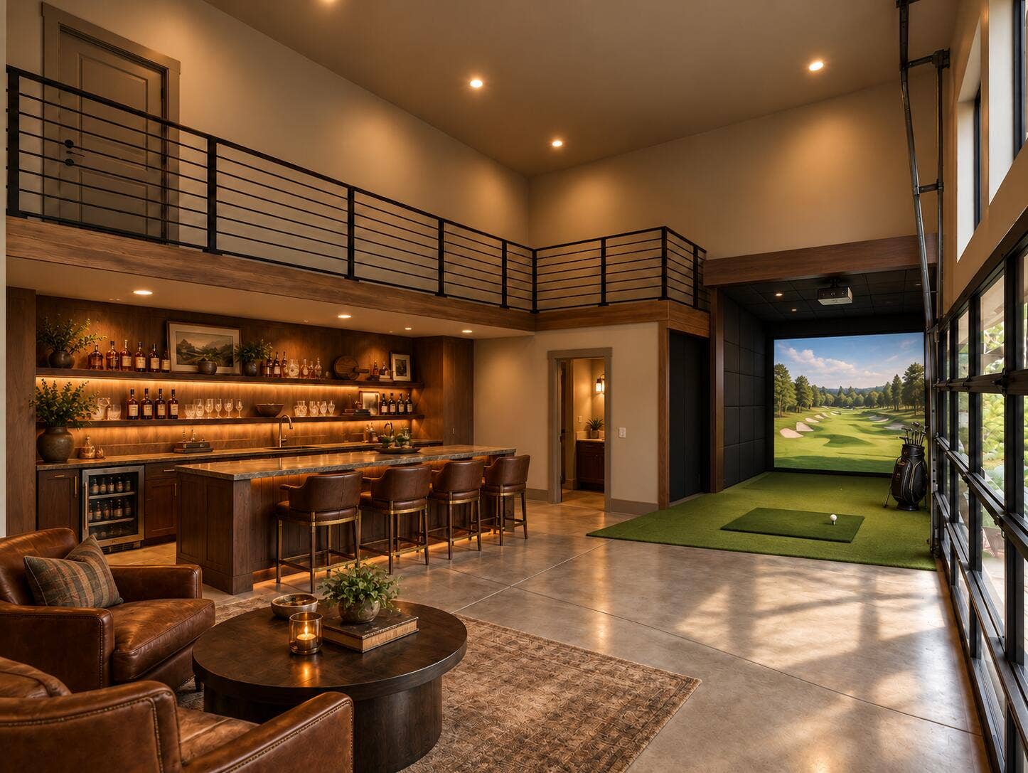 155 W 350, Valparaiso, IN 46385 Luxury bourbon lounge and golf simulator