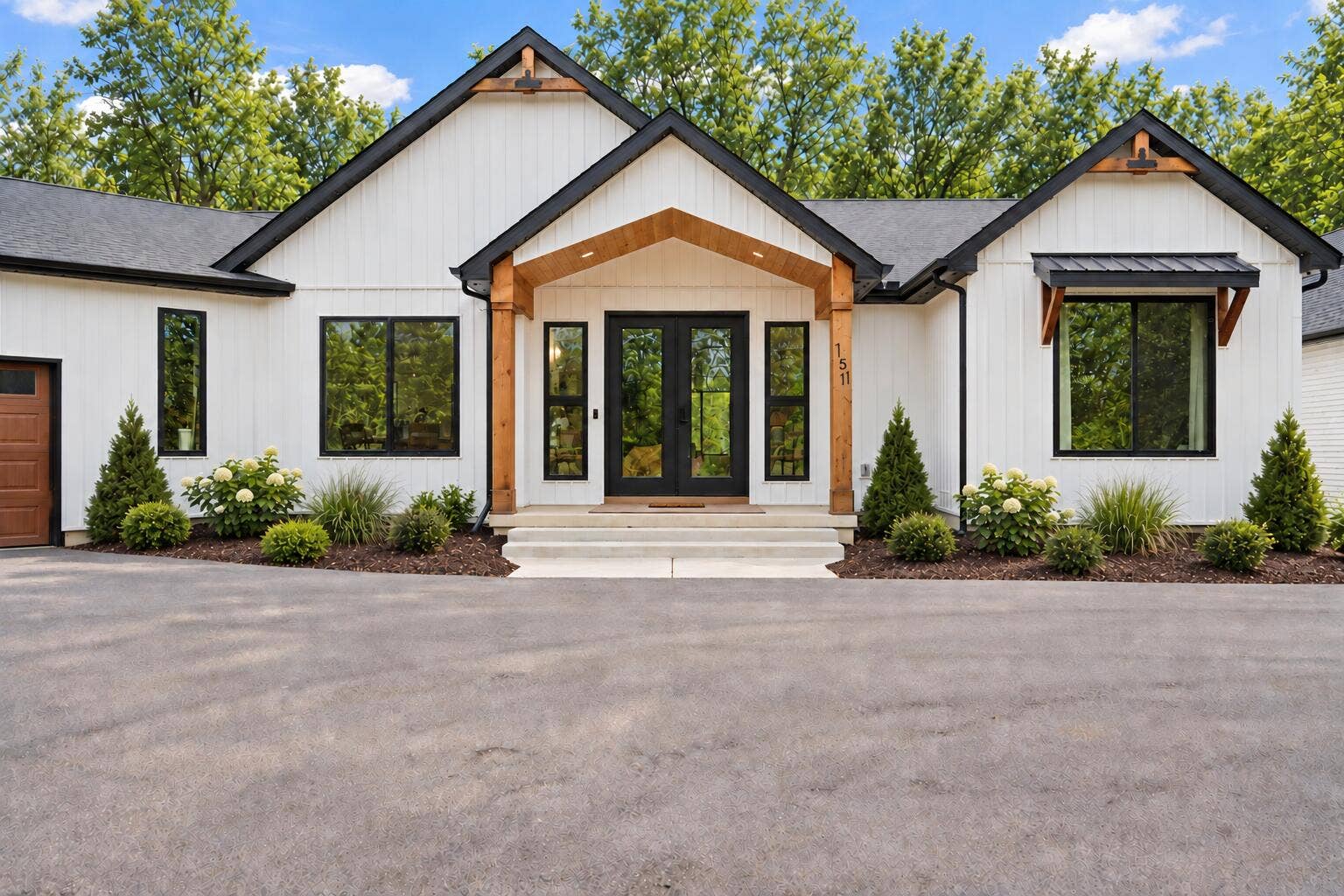 155 W 350, Valparaiso, IN 46385 Warmly refreshed cedar porch columns