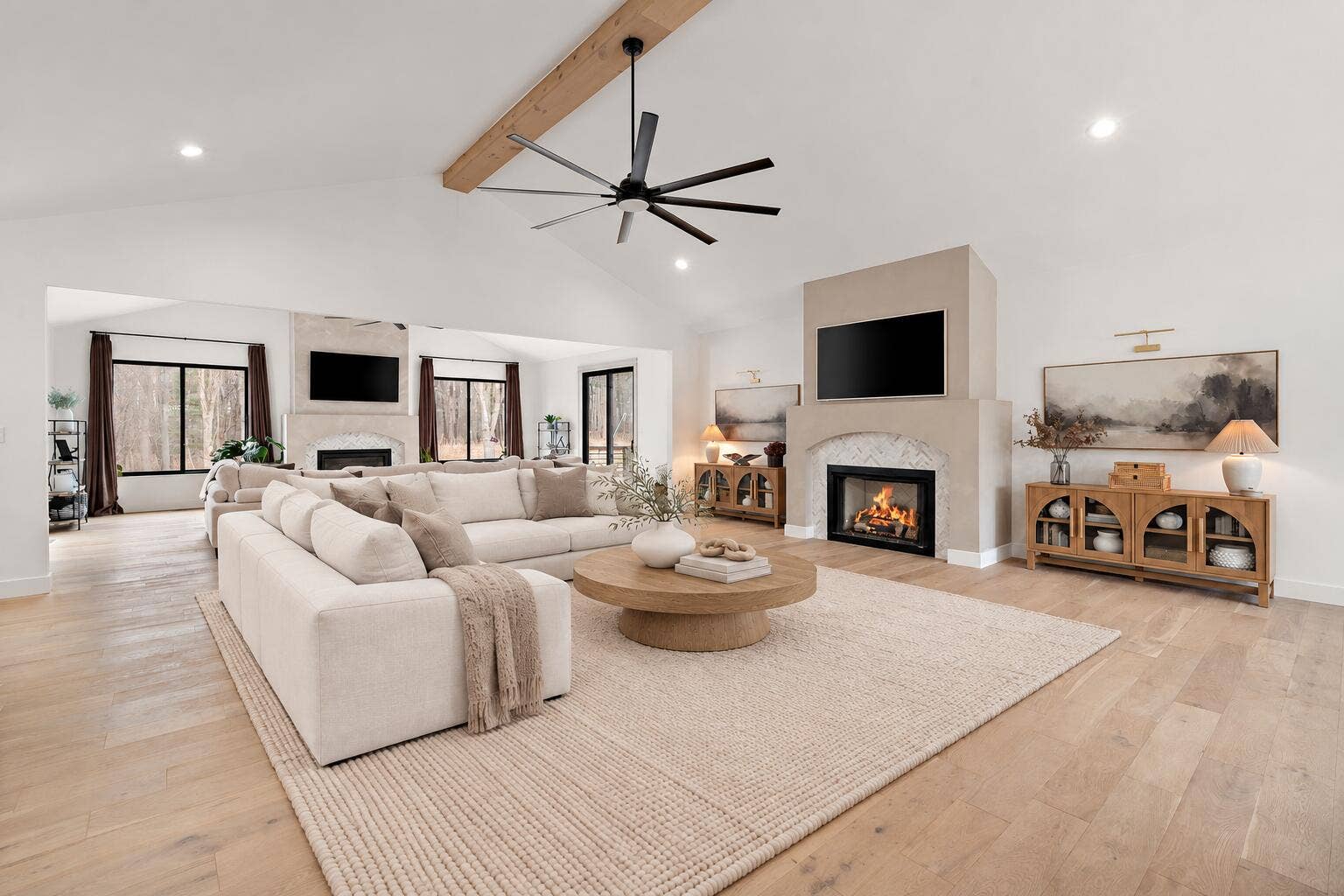 155 W 350, Valparaiso, IN 46385 Elegant Ivory Living Room Staging