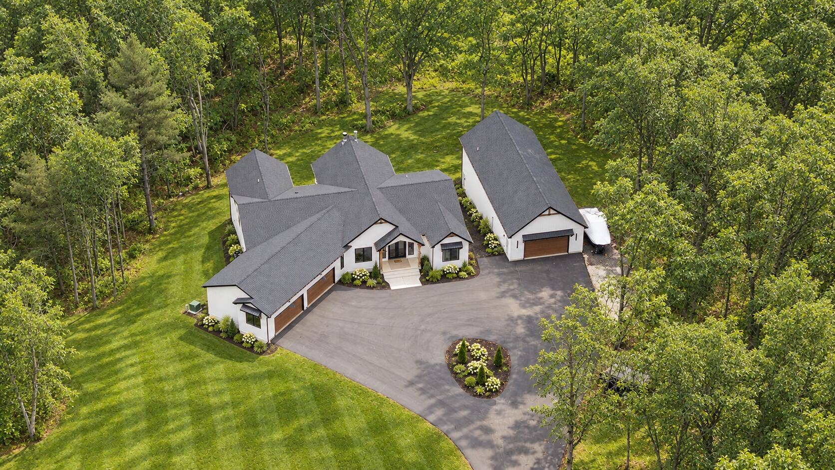 155 W 350, Valparaiso, IN 46385 Summer Estate Landscaping From Above