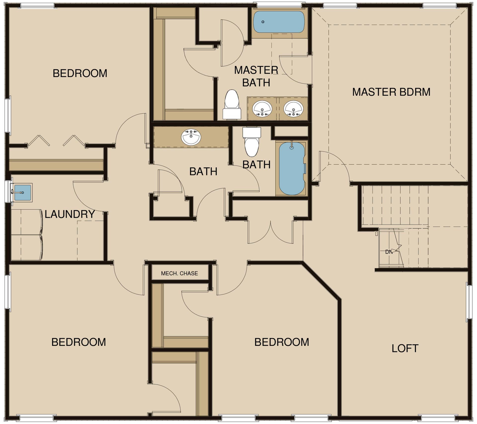 708 Ketill Trace, Crown Point, IN 46307 VBH - Henry - Floor Plan - Second Floor