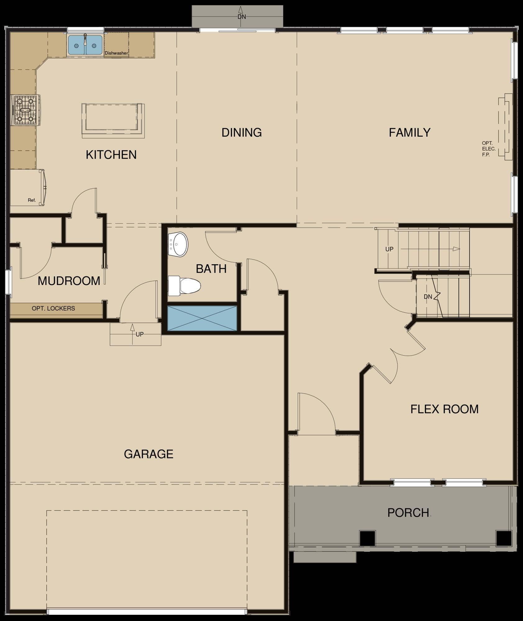 708 Ketill Trace, Crown Point, IN 46307 VBH - Henry - Floor Plan - First Floor -