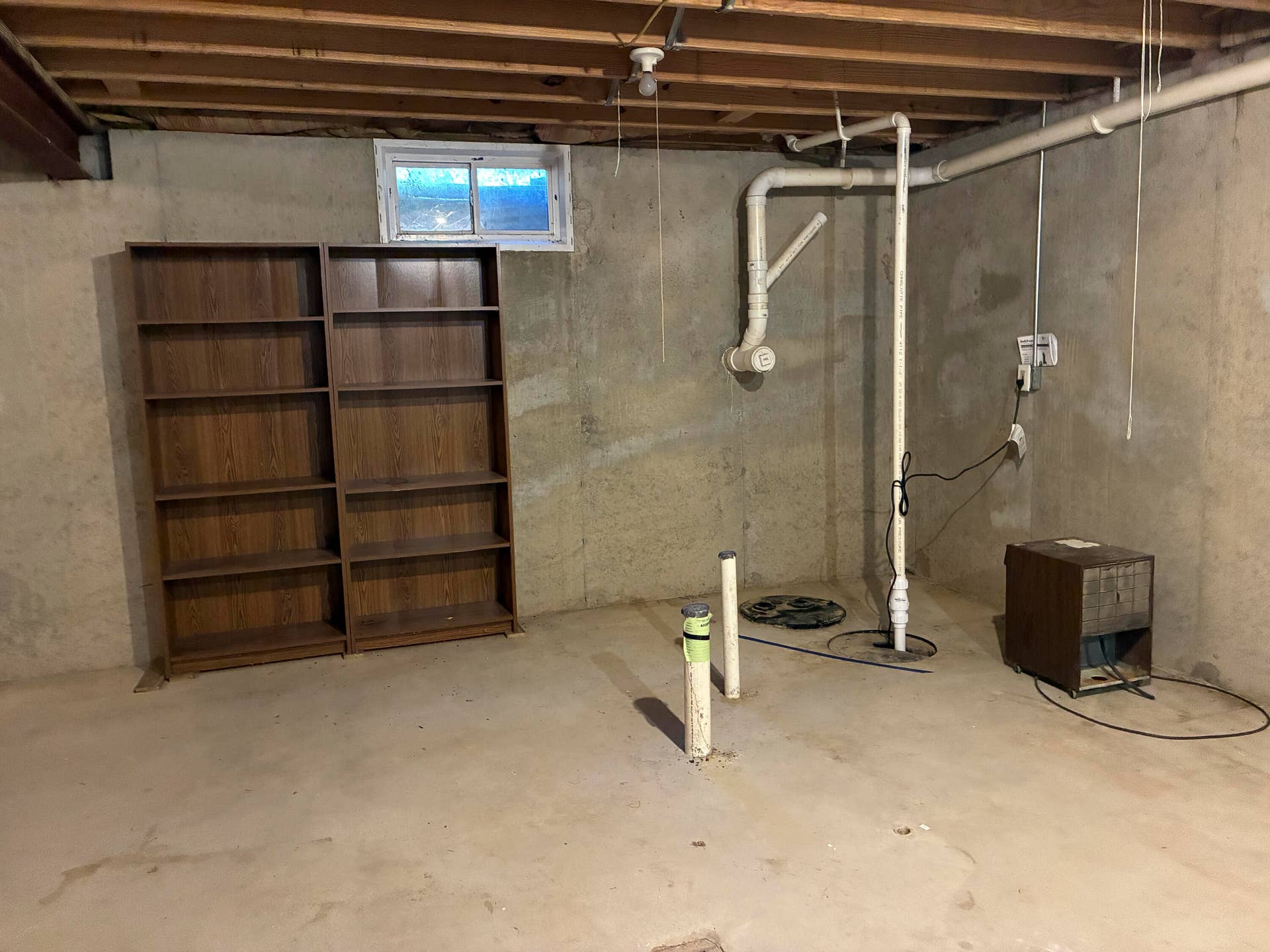 Basement plumbing rough-in