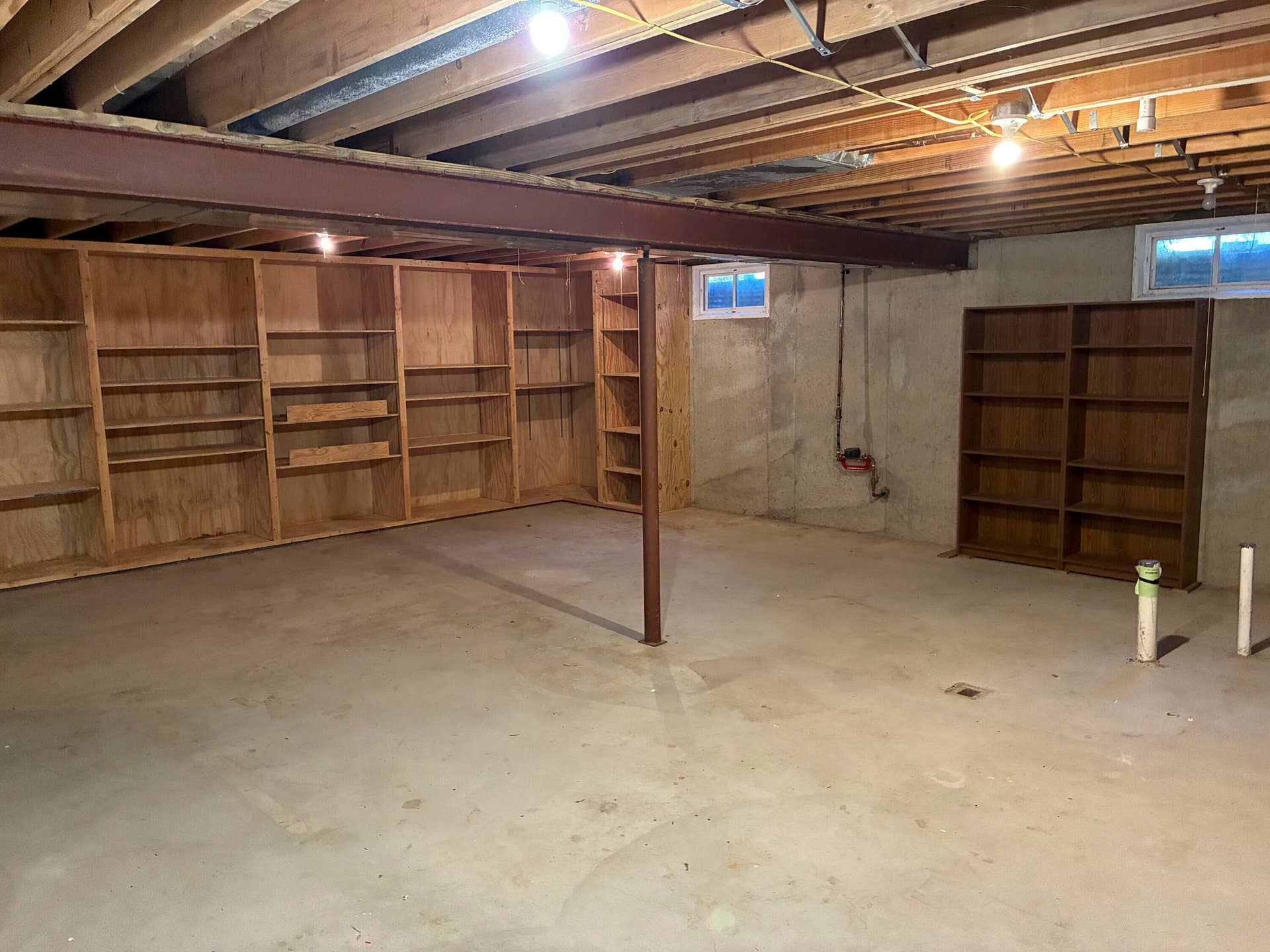 Basement with great storage options