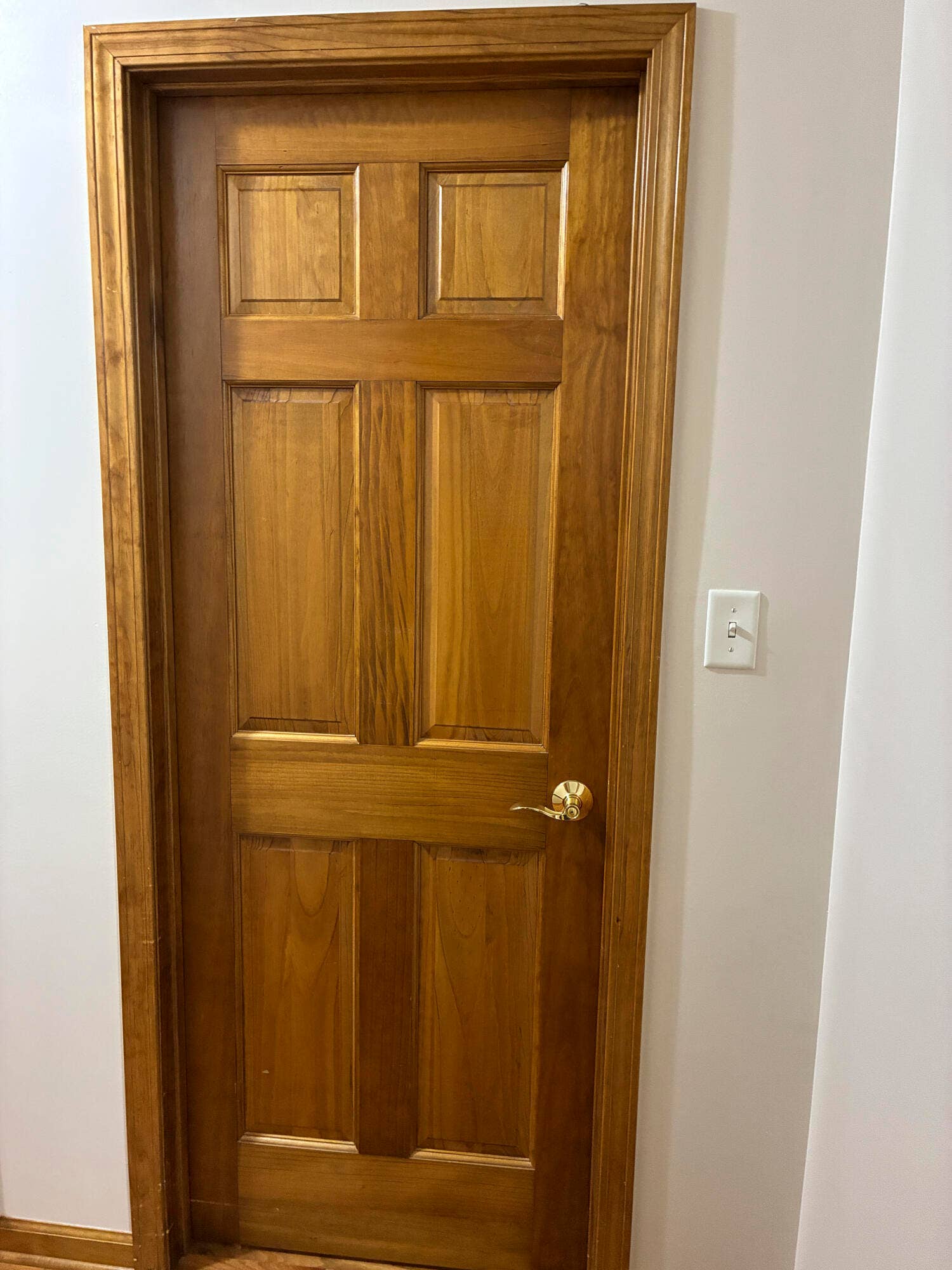 Beautiful 6 panel hardwood doors through