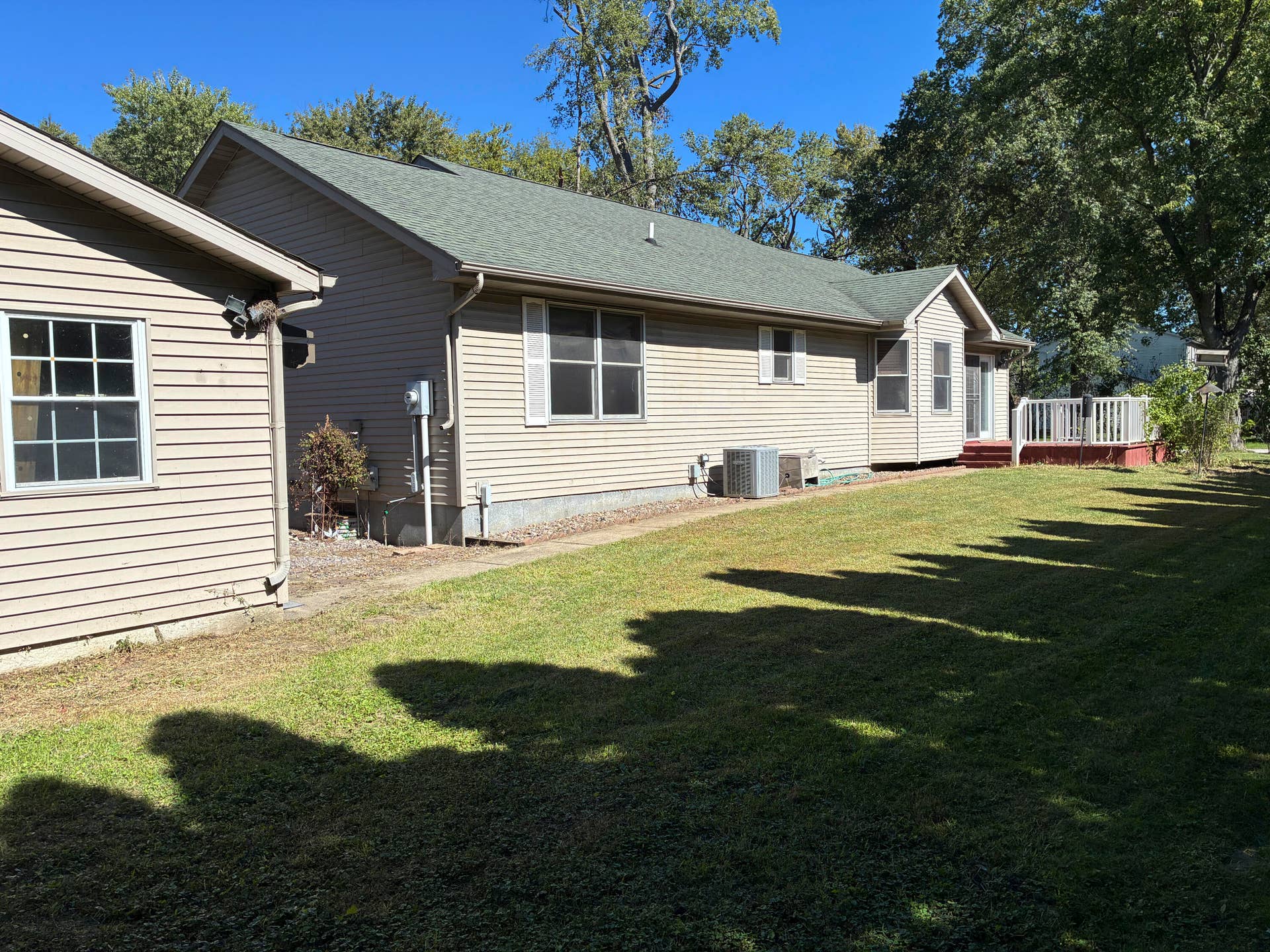 Back of home and garage