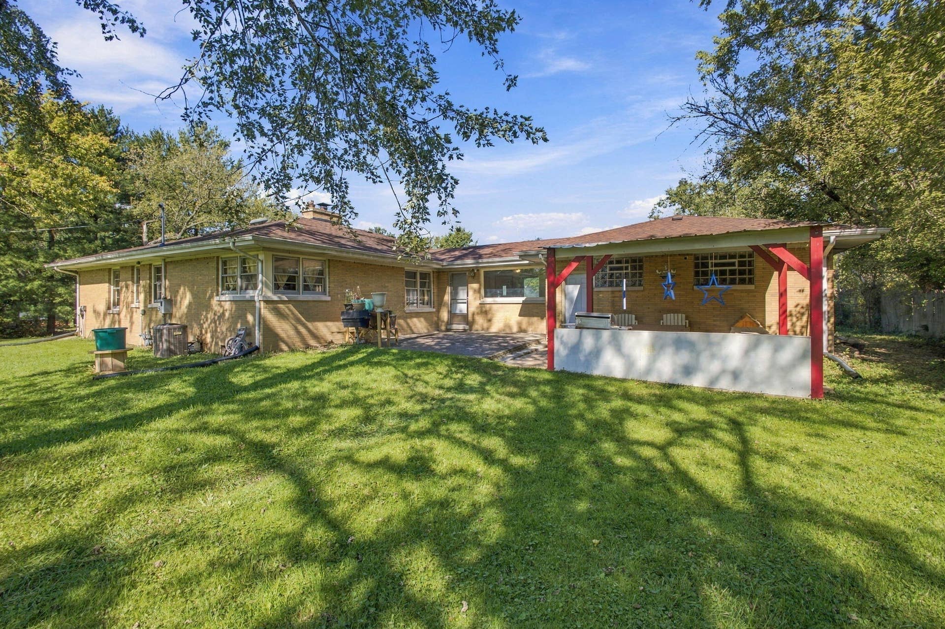 Rear view of home