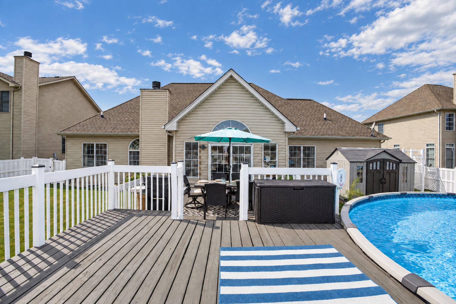 Backyard - rear view of house