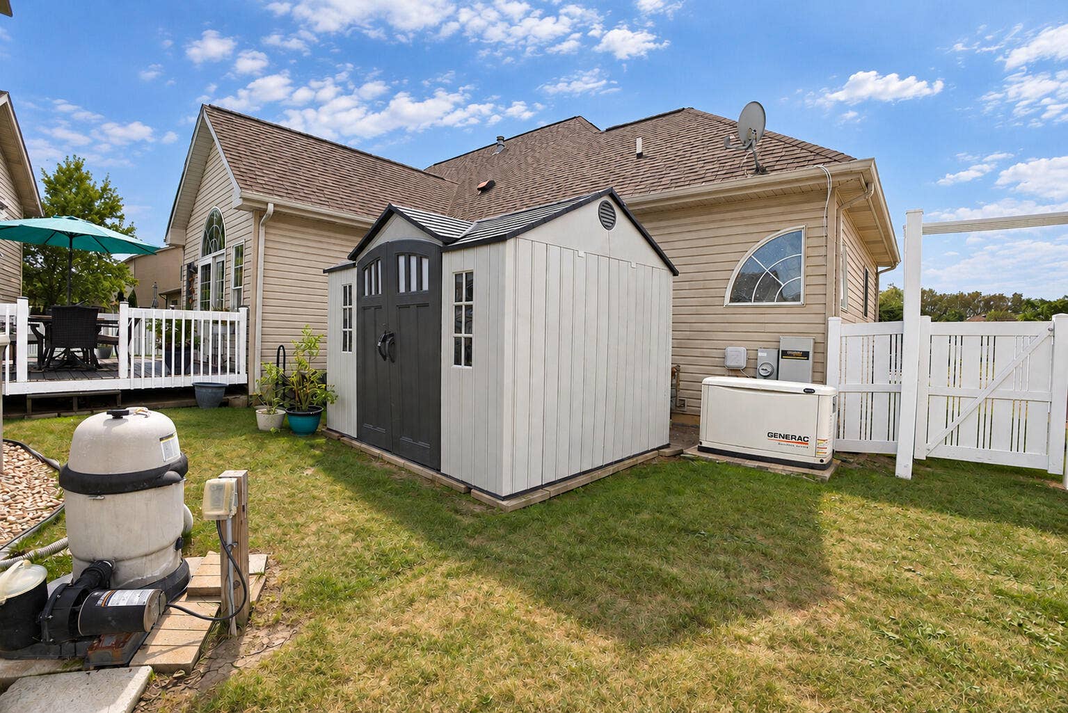 Backyard Shed & Generac Generator