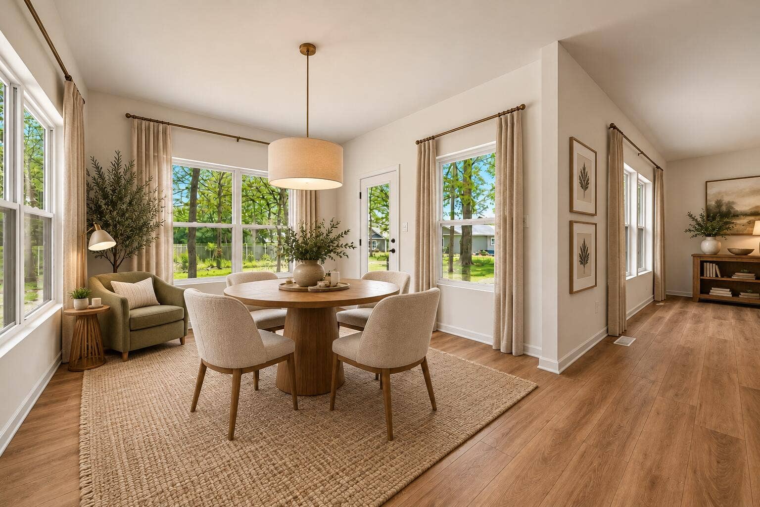 22 Levanno Drive, Crown Point, IN 46307 Sunlit Neutral Dining Nook