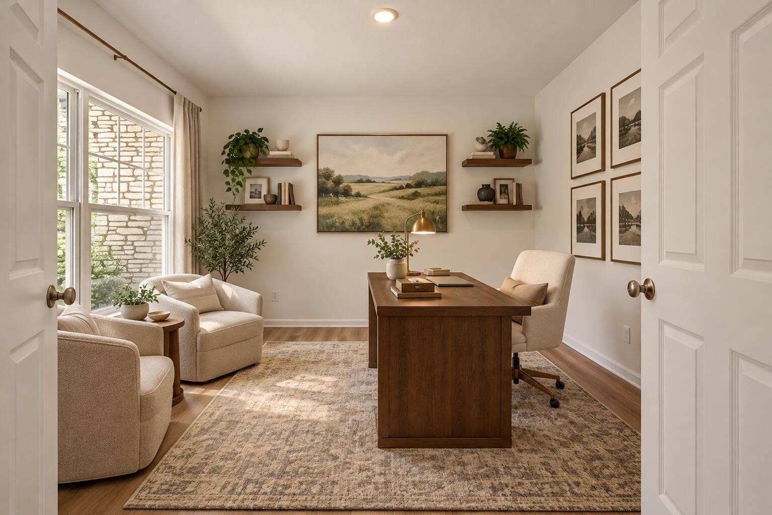 22 Levanno Drive, Crown Point, IN 46307 Warm Neutral Home Office Retreat